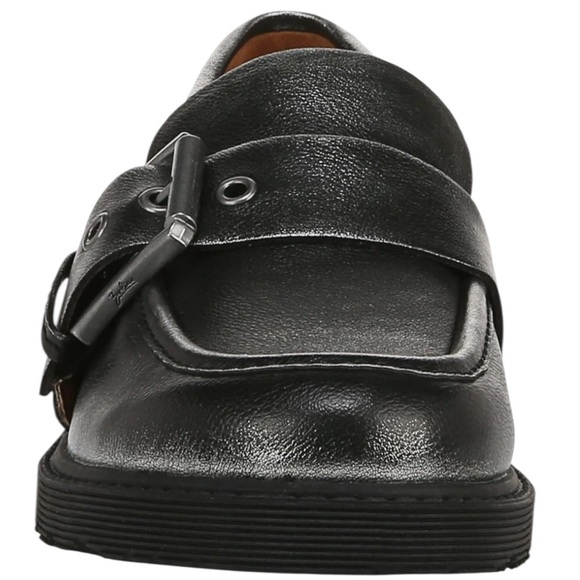 NWT Women’s Zodiac Renee Buckle Round Toe Chunky Y2K Loafer Sz 8 Black/Silver - Picture 6 of 9